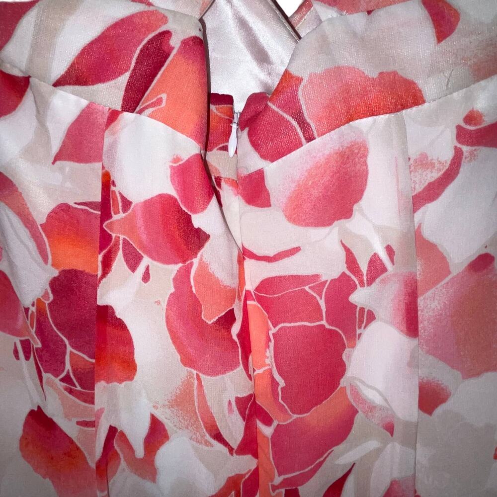 CALVIN KLEIN Women's Floral Strappy-Back Gown Pink, Size 6 - Picture 6 of 10